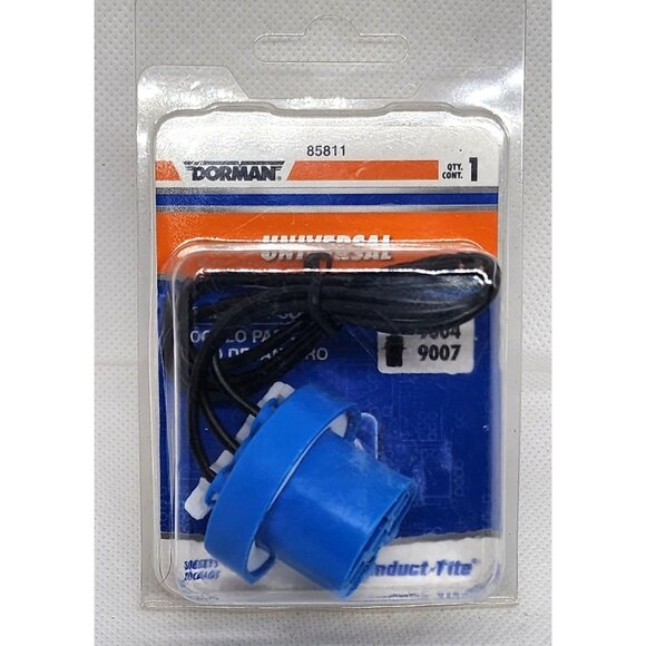 Adv Universal Headlight Socket Harness By Dorman 85811 9004/9007 Blue & Black - Picture 1 of 10